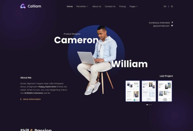 Calliam - Creative CV Template Kit