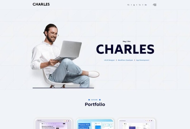 Charles - CV Resume Elementor Template Kit