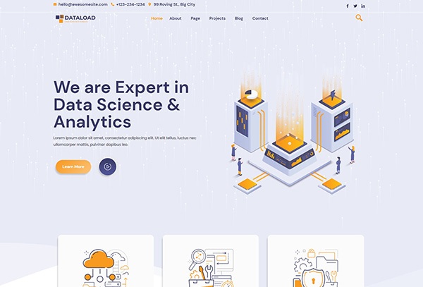 Dataload - Data Science & Analytics Elementor Template Kit