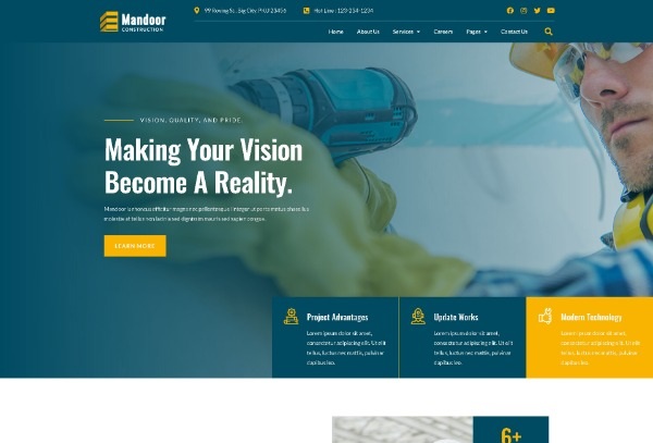 Mandoor - Contruction Elementor Template Kit
